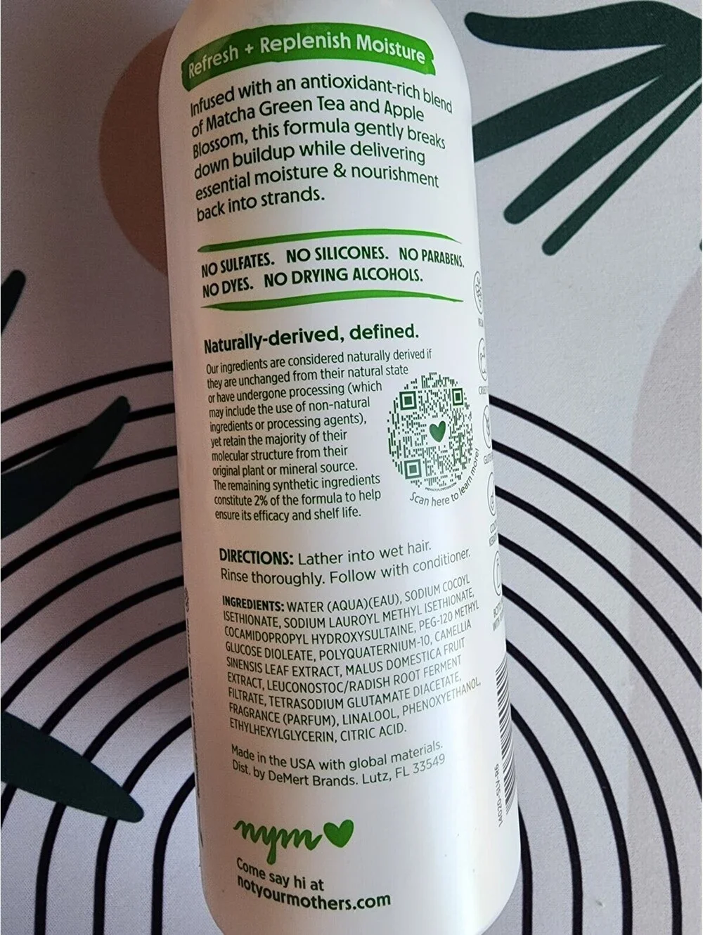 Not Your Mother's Naturals Daily Nutrition Shampoo Matcha Green Tea 15.2 Oz